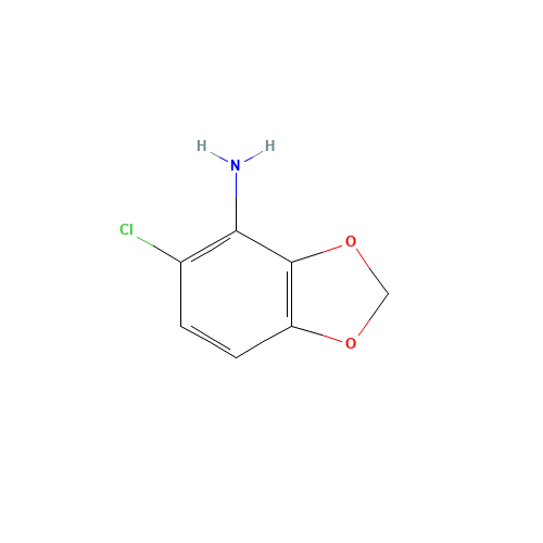 5-chloro-1,3-benzodioxol-4-amine (CAS: 379228-45-2) - Chemical Structure and Molecular Formula 