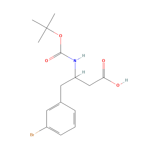 4-(3-bromophenyl)-3-[(2-methylpropan-2-yl)oxycarbonylamino]butanoic acid (CAS: 919988-44-6) - Related Chemical Product