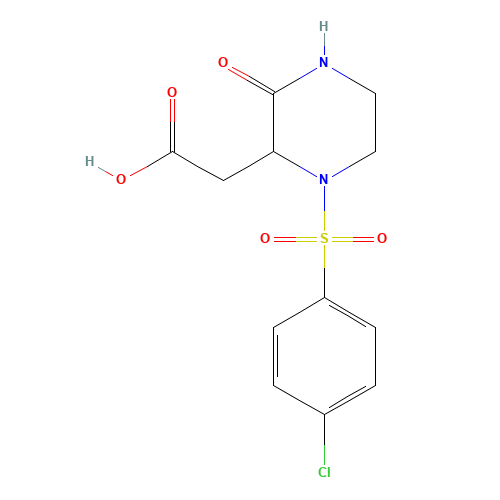 2-[1-(4-chlorophenyl)sulfonyl-3-oxopiperazin-2-yl]acetic acid (CAS: 828926-02-9) - Related Chemical Product