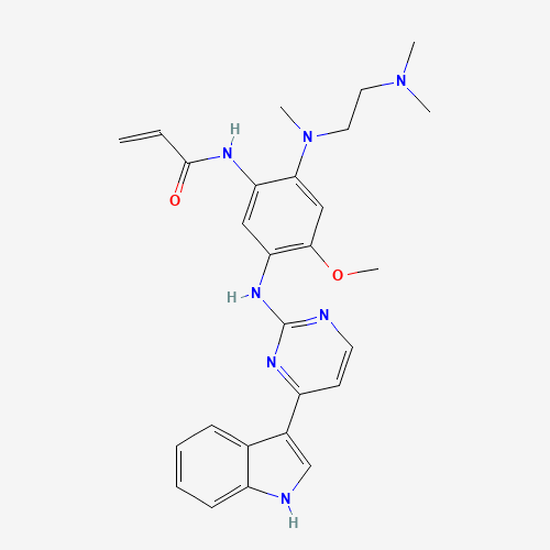 N-[2-[2-(dimethylamino)ethyl-methylamino]-5-[[4-(1H-indol-3-yl)pyrimidin-2-yl]amino]-4-methoxyphenyl]prop-2-enamide (CAS: 1421373-98-9) - Related Chemical Product