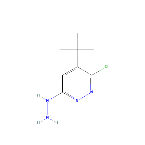(5-tert-butyl-6-chloropyridazin-3-yl)hydrazine (CAS: 252977-55-2) - Chemical Structure and Molecular Formula 