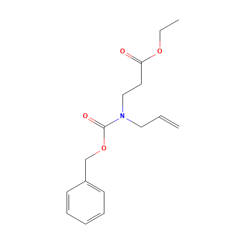 ethyl 3-[phenylmethoxycarbonyl(prop-2-enyl)amino]propanoate (CAS: 1419222-23-3) - Chemical Structure and Molecular Formula 