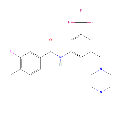 3-iodo-4-methyl-N-[3-[(4-methylpiperazin-1-yl)methyl]-5-(trifluoromethyl)phenyl]benzamide (CAS: 884600-98-0) - Related Chemical Product