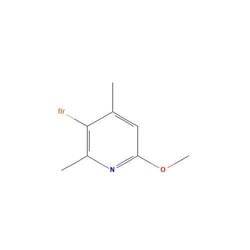 3-bromo-6-methoxy-2,4-dimethylpyridine (CAS: 819069-57-3) - Chemical Structure and Molecular Formula 