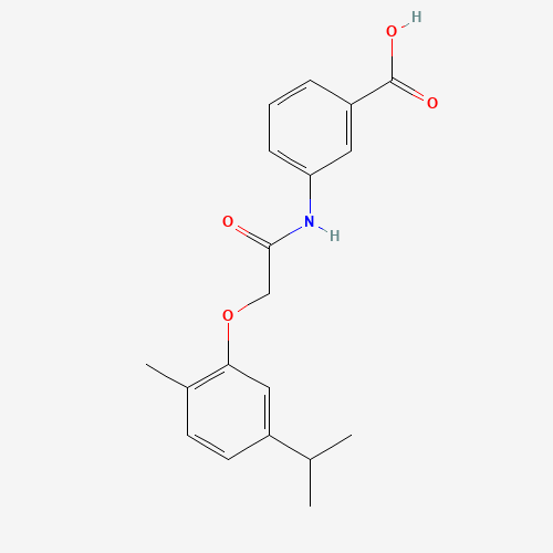 3-[[2-(2-methyl-5-propan-2-ylphenoxy)acetyl]amino]benzoic acid (CAS: 649773-93-3) - Related Chemical Product