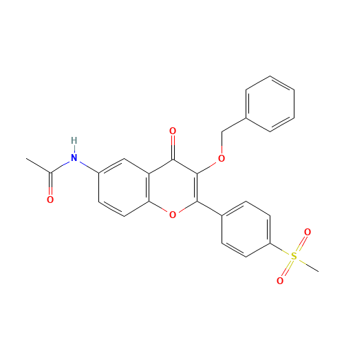 N-[2-(4-methylsulfonylphenyl)-4-oxo-3-phenylmethoxychromen-6-yl]acetamide (CAS: 1187016-44-9) - Related Chemical Product