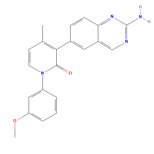3-(2-aminoquinazolin-6-yl)-1-(3-methoxyphenyl)-4-methylpyridin-2-one (CAS: 1003311-75-8) - Related Chemical Product