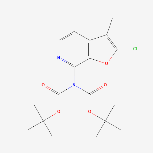 tert-butyl N-(2-chloro-3-methylfuro[2,3-c]pyridin-7-yl)-N-[(2-methylpropan-2-yl)oxycarbonyl]carbamate (CAS: 1326713-72-7) - Related Chemical Product