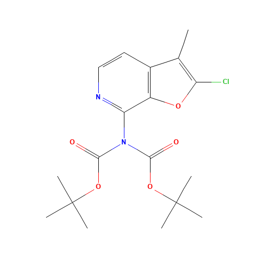 tert-butyl N-(2-chloro-3-methylfuro[2,3-c]pyridin-7-yl)-N-[(2-methylpropan-2-yl)oxycarbonyl]carbamate (CAS: 1326713-72-7) - Related Chemical Product