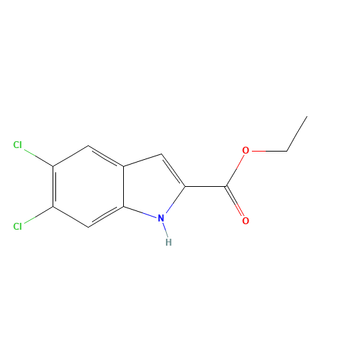ethyl 5,6-dichloro-1H-indole-2-carboxylate (CAS: 53995-78-1) - Chemical Structure and Molecular Formula 