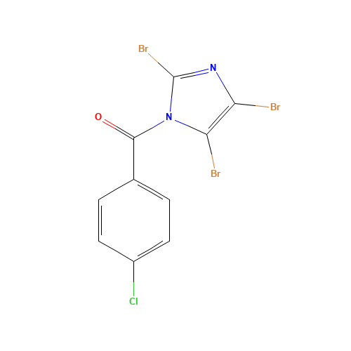 (4-chlorophenyl)-(2,4,5-tribromoimidazol-1-yl)methanone (CAS: 15287-32-8) - Chemical Structure and Molecular Formula 