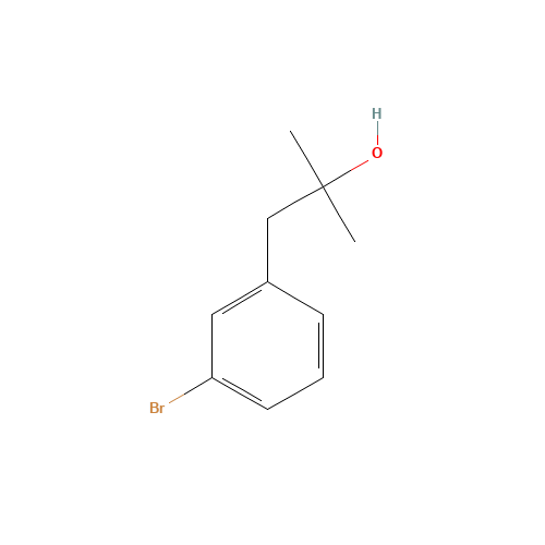 1-(3-bromophenyl)-2-methylpropan-2-ol (CAS: 3762-39-8) - Chemical Structure and Molecular Formula 