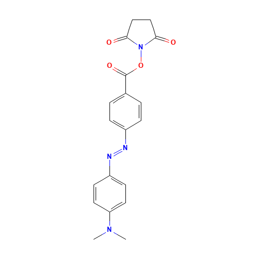 (2,5-dioxopyrrolidin-1-yl) 4-[[4-(dimethylamino)phenyl]diazenyl]benzoate (CAS: 146998-31-4) - Chemical Structure and Molecular Formula 