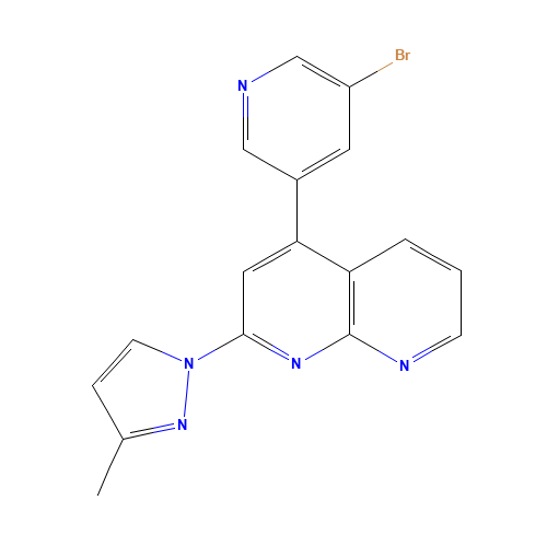 4-(5-bromopyridin-3-yl)-2-(3-methylpyrazol-1-yl)-1,8-naphthyridine (CAS: 1323919-27-2) - Related Chemical Product