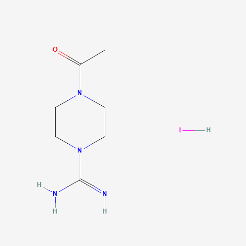 4-acetylpiperazine-1-carboximidamide;hydroiodide (CAS: 849776-26-7) - Chemical Structure and Molecular Formula 