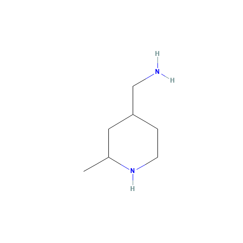 (2-methylpiperidin-4-yl)methanamine (CAS: 1236121-42-8) - Chemical Structure and Molecular Formula 