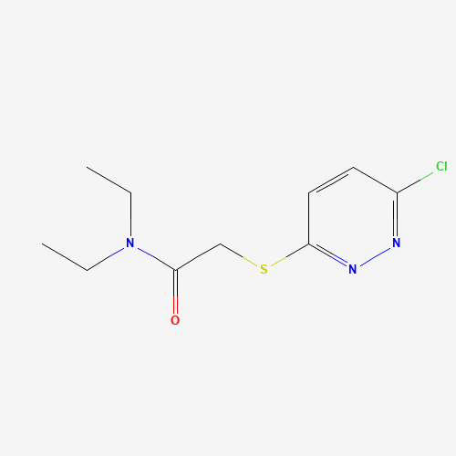 2-(6-chloropyridazin-3-yl)sulfanyl-N,N-diethylacetamide (CAS: 1830-32-6) - Chemical Structure and Molecular Formula 