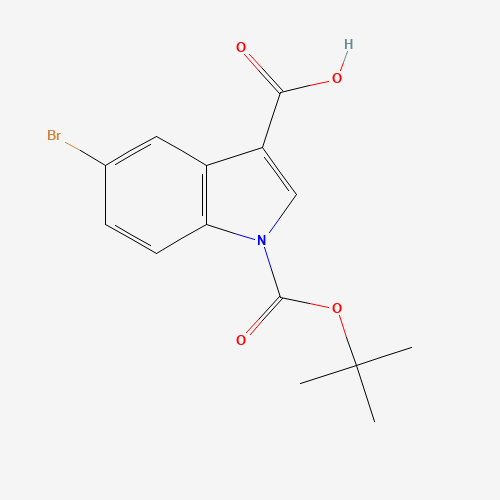 5-bromo-1-[(2-methylpropan-2-yl)oxycarbonyl]indole-3-carboxylic acid (CAS: 852180-98-4) - Related Chemical Product