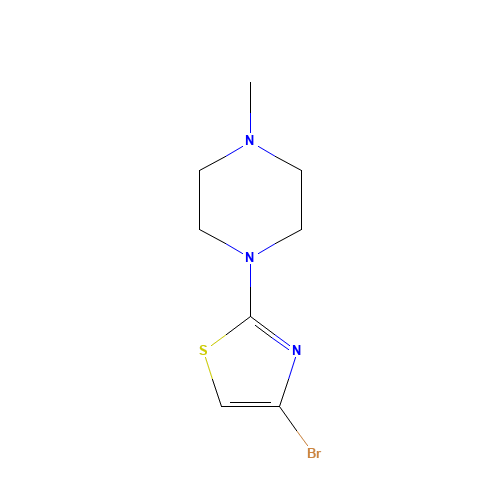 4-bromo-2-(4-methylpiperazin-1-yl)-1,3-thiazole (CAS: 919352-66-2) - Chemical Structure and Molecular Formula 