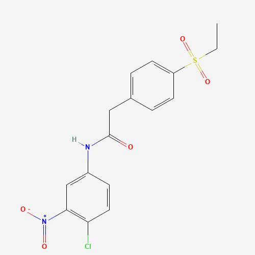 N-(4-chloro-3-nitrophenyl)-2-(4-ethylsulfonylphenyl)acetamide (CAS: 1426806-69-0) - Related Chemical Product