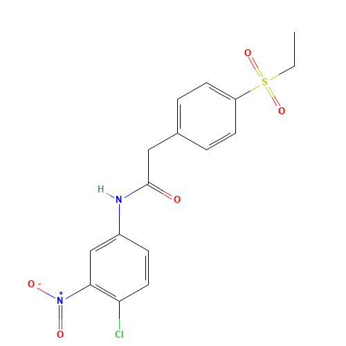 N-(4-chloro-3-nitrophenyl)-2-(4-ethylsulfonylphenyl)acetamide (CAS: 1426806-69-0) - Related Chemical Product