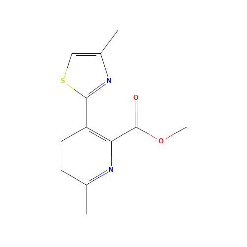 methyl 6-methyl-3-(4-methyl-1,3-thiazol-2-yl)pyridine-2-carboxylate (CAS: 1228430-70-3) - Related Chemical Product