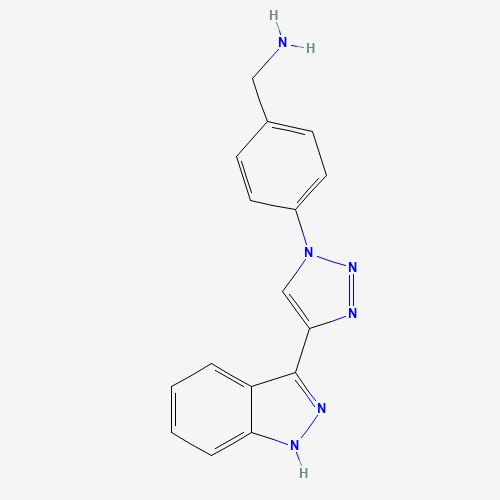 [4-[4-(1H-indazol-3-yl)triazol-1-yl]phenyl]methanamine (CAS: 1383702-27-9) - Related Chemical Product