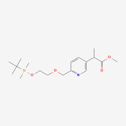 methyl 2-[6-[2-[tert-butyl(dimethyl)silyl]oxyethoxymethyl]pyridin-3-yl]propanoate (CAS: 1419603-02-3) - Related Chemical Product