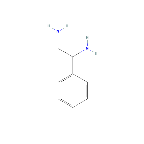 1-phenylethane-1,2-diamine (CAS: 5700-56-1) - Chemical Structure and Molecular Formula 