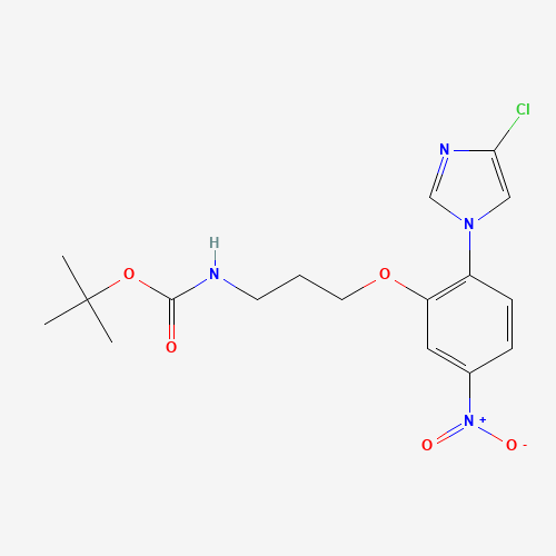 tert-butyl N-[3-[2-(4-chloroimidazol-1-yl)-5-nitrophenoxy]propyl]carbamate (CAS: 1356009-16-9) - Related Chemical Product