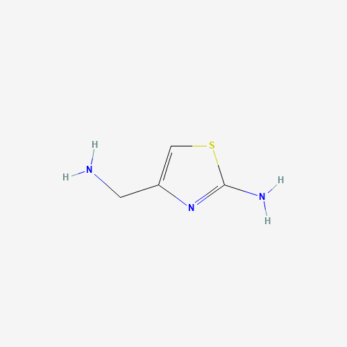 4-(aminomethyl)-1,3-thiazol-2-amine (CAS: 197893-32-6) - Chemical Structure and Molecular Formula 