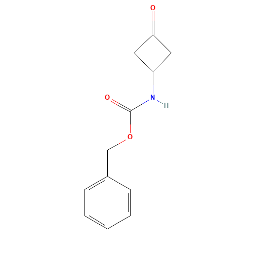 benzyl N-(3-oxocyclobutyl)carbamate (CAS: 130369-36-7) - Chemical Structure and Molecular Formula 