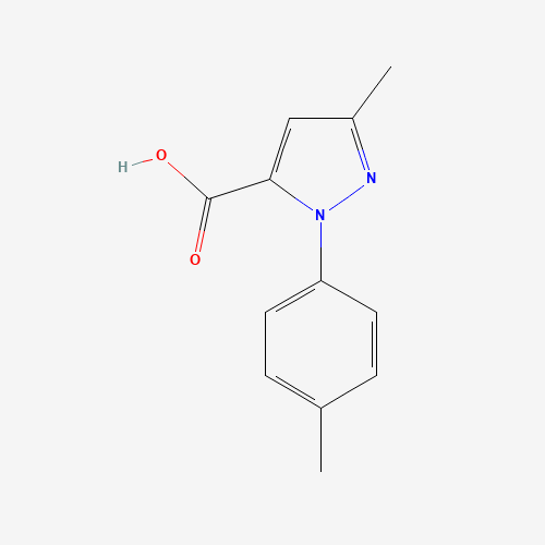 5-methyl-2-(4-methylphenyl)pyrazole-3-carboxylic acid (CAS: 885-46-1) - Chemical Structure and Molecular Formula 