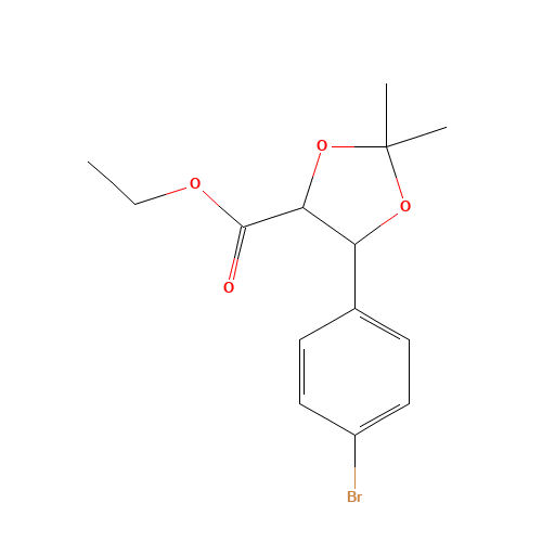 ethyl 5-(4-bromophenyl)-2,2-dimethyl-1,3-dioxolane-4-carboxylate (CAS: 1386999-22-9) - Related Chemical Product