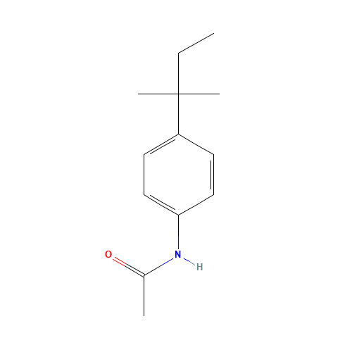 N-[4-(2-methylbutan-2-yl)phenyl]acetamide (CAS: 7463-20-9) - Chemical Structure and Molecular Formula 