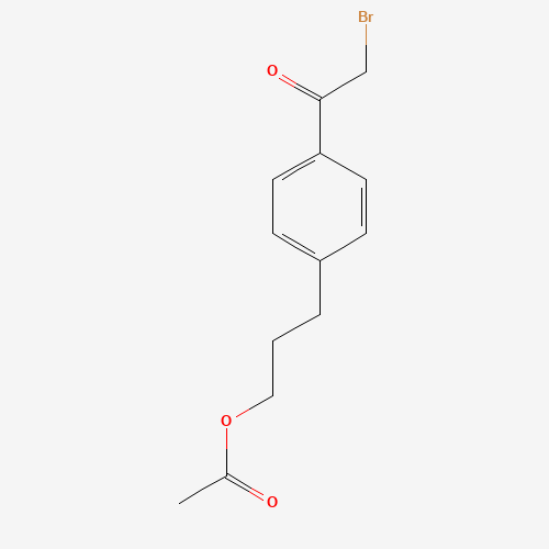 3-[4-(2-bromoacetyl)phenyl]propyl acetate (CAS: 1361414-38-1) - Related Chemical Product
