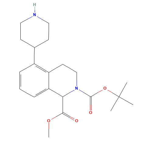 2-O-tert-butyl 1-O-methyl 5-piperidin-4-yl-3,4-dihydro-1H-isoquinoline-1,2-dicarboxylate (CAS: 1430563-94-2) - Related Chemical Product