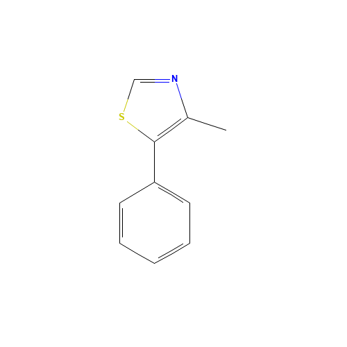 4-methyl-5-phenyl-1,3-thiazole (CAS: 19968-61-7) - Chemical Structure and Molecular Formula 