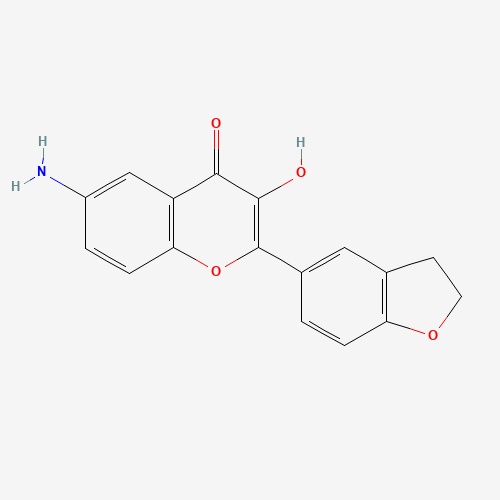 6-amino-2-(2,3-dihydro-1-benzofuran-5-yl)-3-hydroxychromen-4-one (CAS: 1187087-66-6) - Related Chemical Product