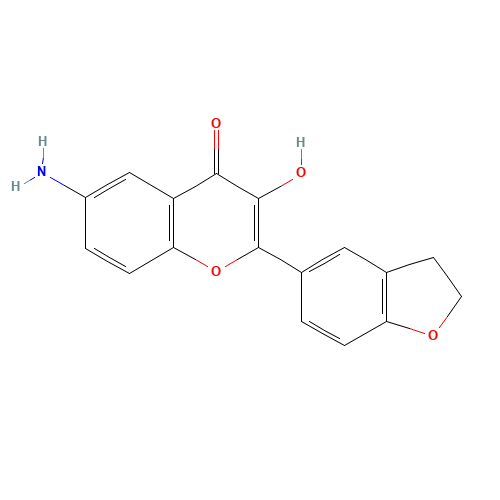 6-amino-2-(2,3-dihydro-1-benzofuran-5-yl)-3-hydroxychromen-4-one (CAS: 1187087-66-6) - Related Chemical Product