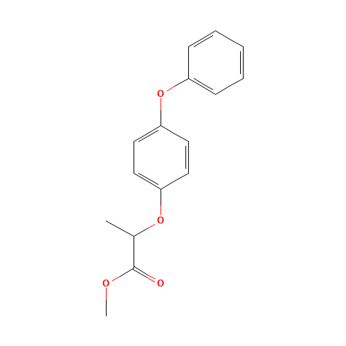 methyl 2-(4-phenoxyphenoxy)propanoate (CAS: 153472-86-7) - Chemical Structure and Molecular Formula 