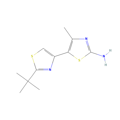 5-(2-tert-butyl-1,3-thiazol-4-yl)-4-methyl-1,3-thiazol-2-amine (CAS: 1163707-28-5) - Related Chemical Product