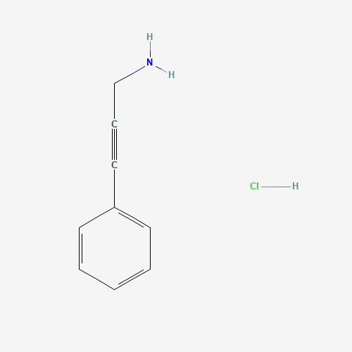 3-phenylprop-2-yn-1-amine;hydrochloride (CAS: 30011-36-0) - Chemical Structure and Molecular Formula 
