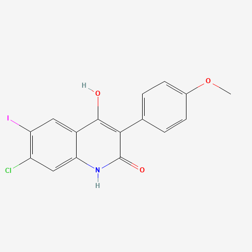 7-chloro-4-hydroxy-6-iodo-3-(4-methoxyphenyl)-1H-quinolin-2-one (CAS: 1398343-05-9) - Related Chemical Product