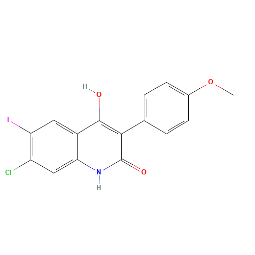 7-chloro-4-hydroxy-6-iodo-3-(4-methoxyphenyl)-1H-quinolin-2-one (CAS: 1398343-05-9) - Related Chemical Product