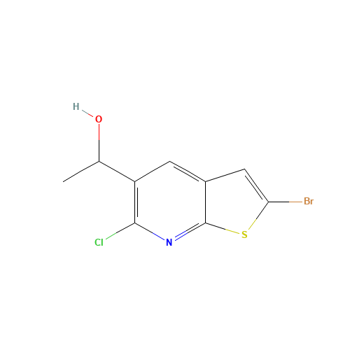 1-(2-bromo-6-chlorothieno[2,3-b]pyridin-5-yl)ethanol (CAS: 1353894-23-1) - Related Chemical Product