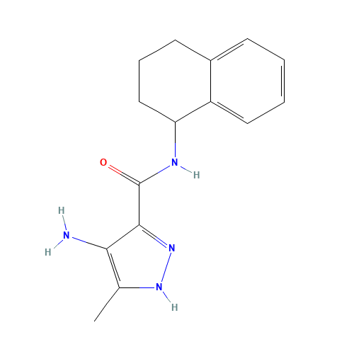 4-amino-5-methyl-N-(1,2,3,4-tetrahydronaphthalen-1-yl)-1H-pyrazole-3-carboxamide (CAS: 915372-09-7) - Related Chemical Product