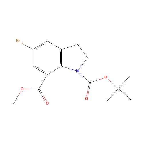 1-O-tert-butyl 7-O-methyl 5-bromo-2,3-dihydroindole-1,7-dicarboxylate (CAS: 860624-87-9) - Related Chemical Product