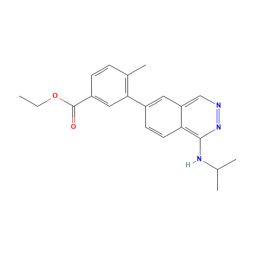 ethyl 4-methyl-3-[1-(propan-2-ylamino)phthalazin-6-yl]benzoate (CAS: 909186-08-9) - Chemical Structure and Molecular Formula 