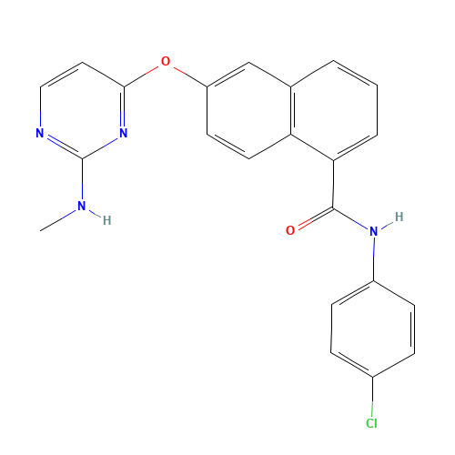 N-(4-chlorophenyl)-6-[2-(methylamino)pyrimidin-4-yl]oxynaphthalene-1-carboxamide (CAS: 861876-70-2) - Related Chemical Product